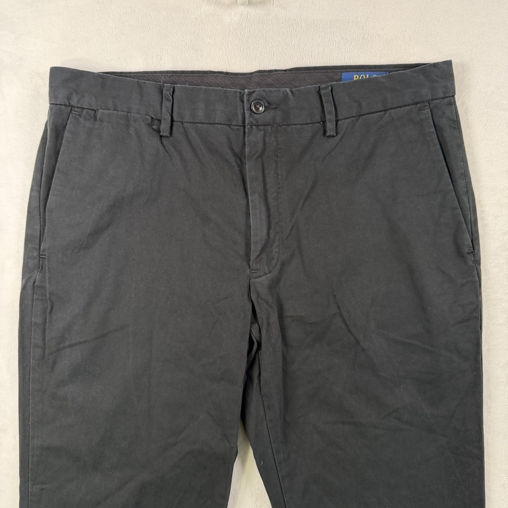 Polo Ralph Lauren Men's Black Stretch Classic Fit Chino Pants Size 34x 32